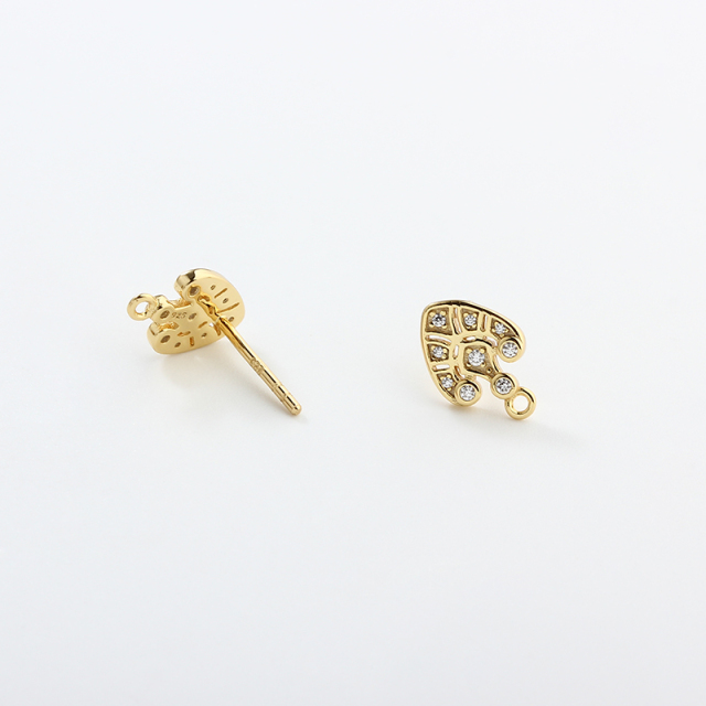 925 Sterling Silver CZ Earrings Studs Finding