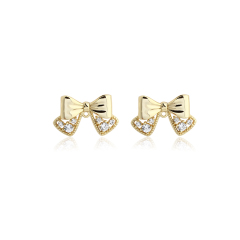 925 Sterling Silver Bow Earrings Stud Findings