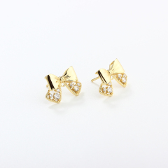925 Sterling Silver Bow Earrings Stud Findings