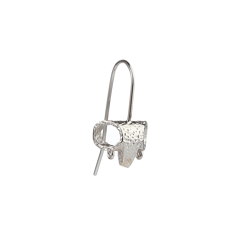 925 Sterling Silver Hammered Hook Earring Findings