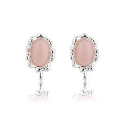 925 Sterling Silver 4*6mm Natural Gemstone Earstud Findings