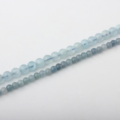 Round Aquamarine Beads Strand