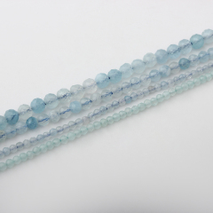 Round Aquamarine Beads Strand