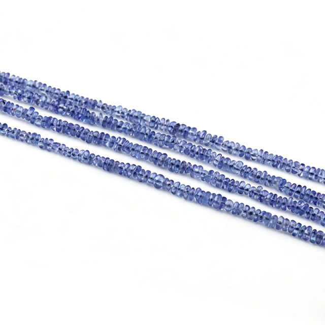 Tanzanite Rondelle Beads Strand