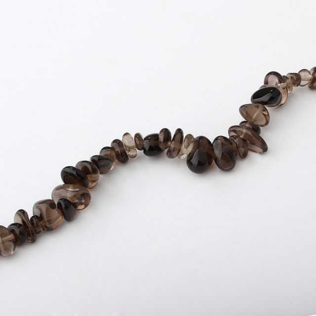 Smoky Quartz Irregular Beads Strand