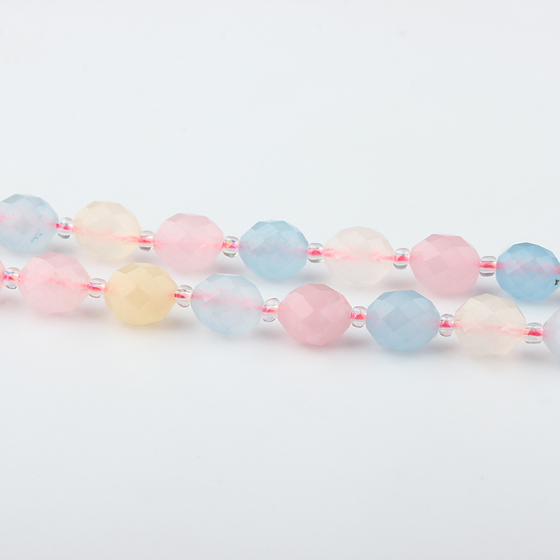 Morganite Oval Cut Beads Strand