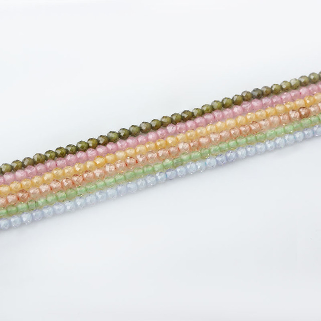 Faceted Zircon Beads Strand