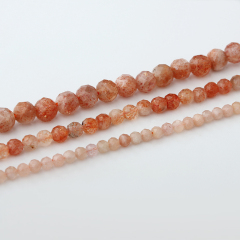 Round Sunstone Beads Strand