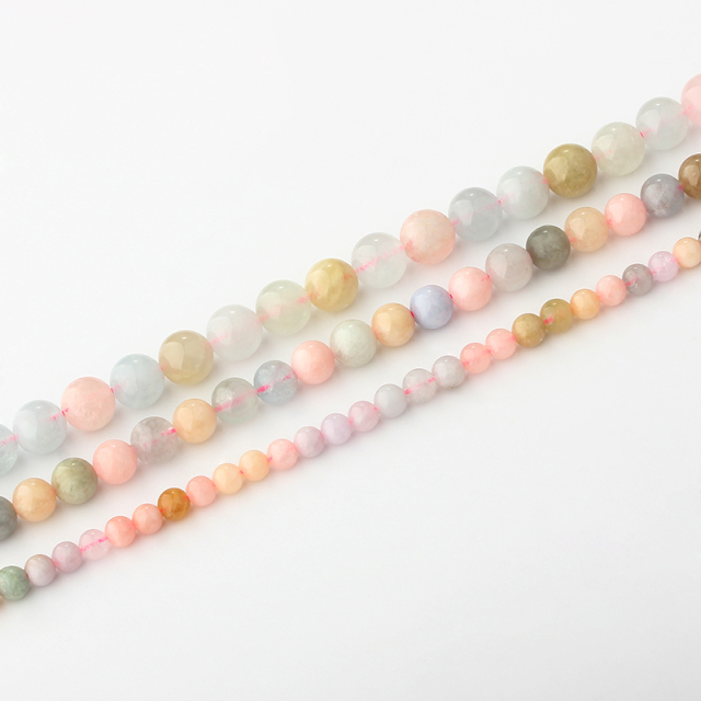 Round Morganite Beads Strand