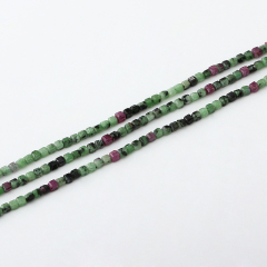 Ruby in Zoisite Square Beads Strand