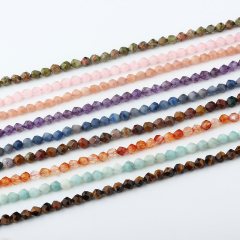 Star Cut Crystal Beads Strand 6mm