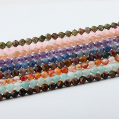 Star Cut Crystal Beads Strand 6mm