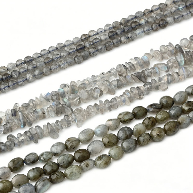 Grey Moonstone Irregular Beads Strand