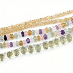 Carved Crystal Irregular Beads Strand