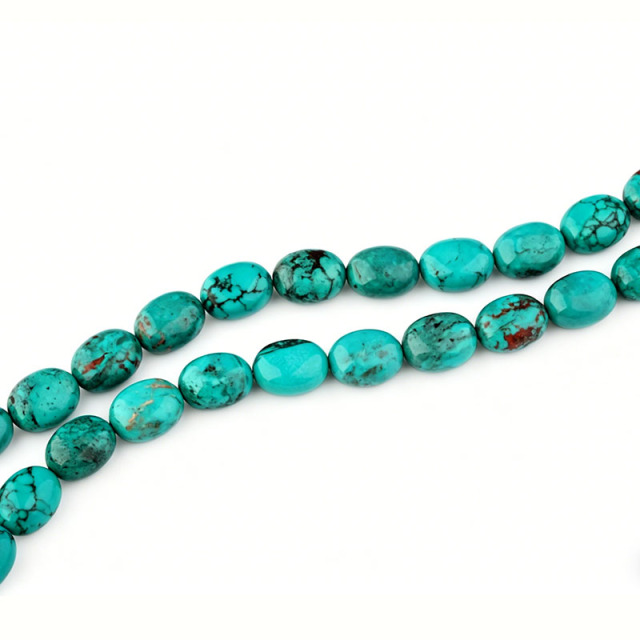 Synthetic Turquoise Irregular Beads Strand