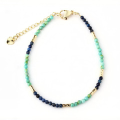 Turquoise & Lapis Lazuli Beaded Bracelet