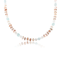 Natural Super Seven & Blue Topaz Beaded Necklace
