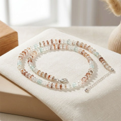 Natural Super Seven & Blue Topaz Beaded Necklace