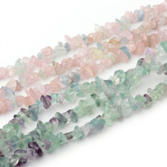Rainbow Fluorite Irregular Beads Strand