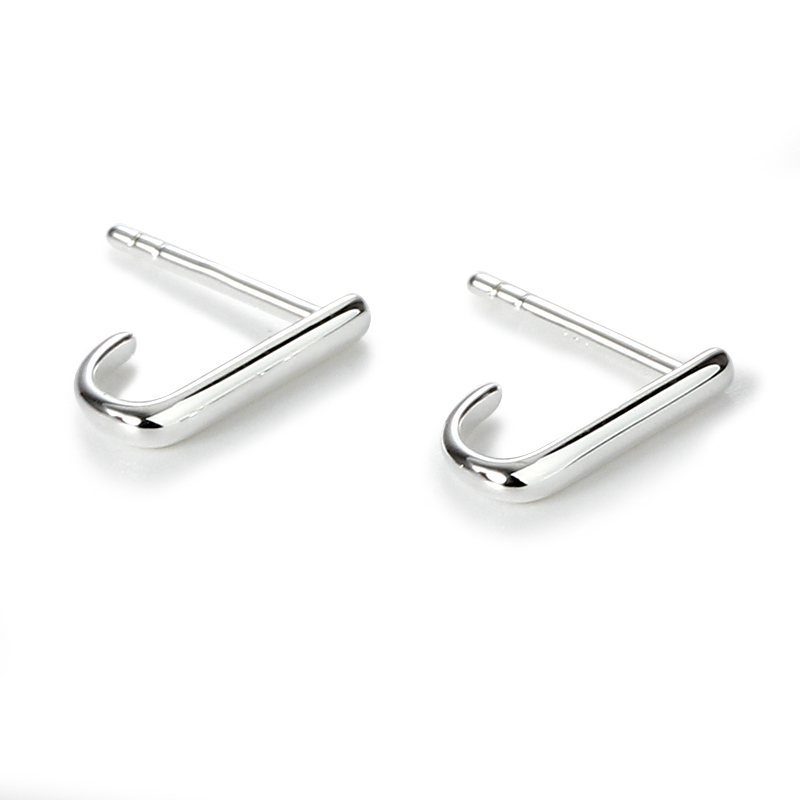 Sterling Silver Simple Polished Earlobe Stud 2022 New Trend