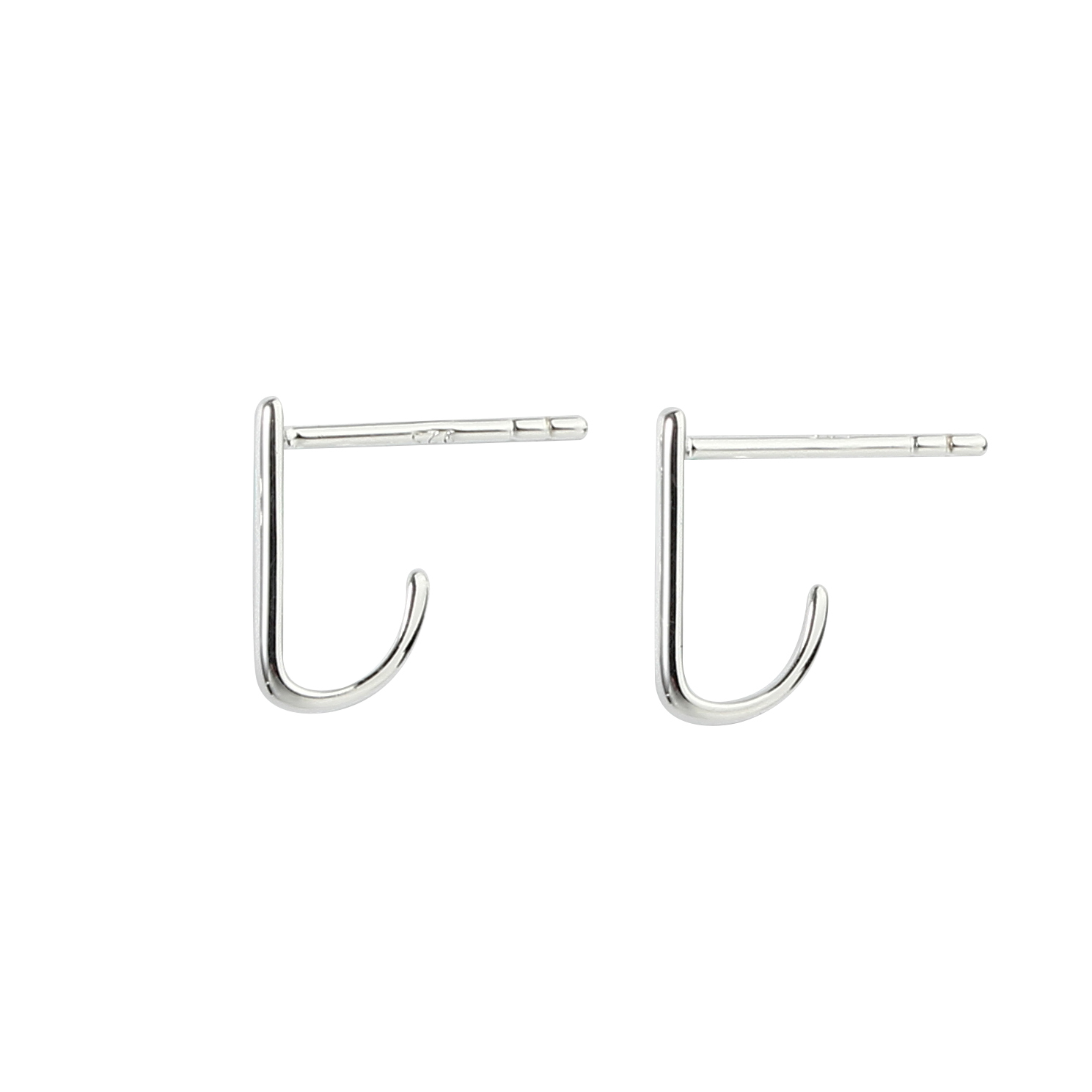 Sterling Silver Simple Polished Earlobe Stud 2022 New Trend