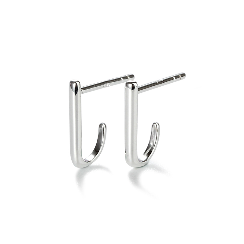 Sterling Silver Simple Polished Earlobe Stud 2022 New Trend