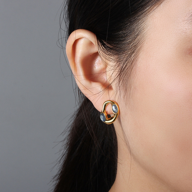 925 Sterling Silver Gemstone Earring Studs