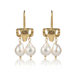 925 Sterling Silver Baroque Pearl Earring Hook
