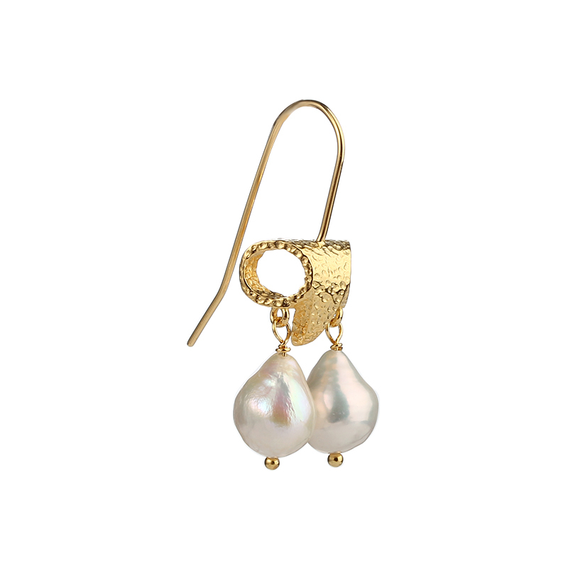 925 Sterling Silver Baroque Pearl Earring Hook