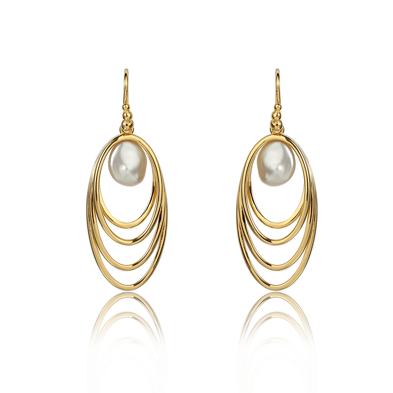 925 Sterling Silver Baroque Pearl Earring Hook