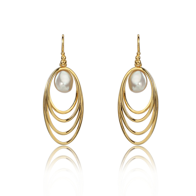 925 Sterling Silver Baroque Pearl Earring Hook