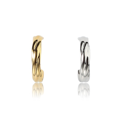 925 Sterling Silver Twisted Lines Earring Studs