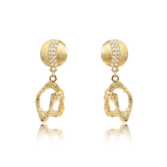 925 Sterling Silver Hammered Charm Earring Studs