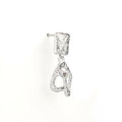 925 Sterling Silver Hammered Earring Studs