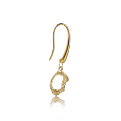 925 Sterling Silver Raised Hammered Earring Hook