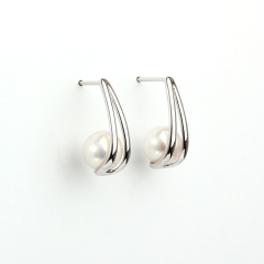 925 Sterling Silver Pearl Earring Studs