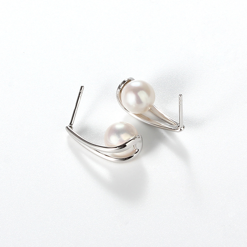 925 Sterling Silver Pearl Earring Studs