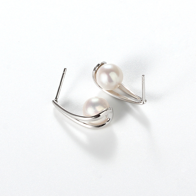 925 Sterling Silver Pearl Earring Studs
