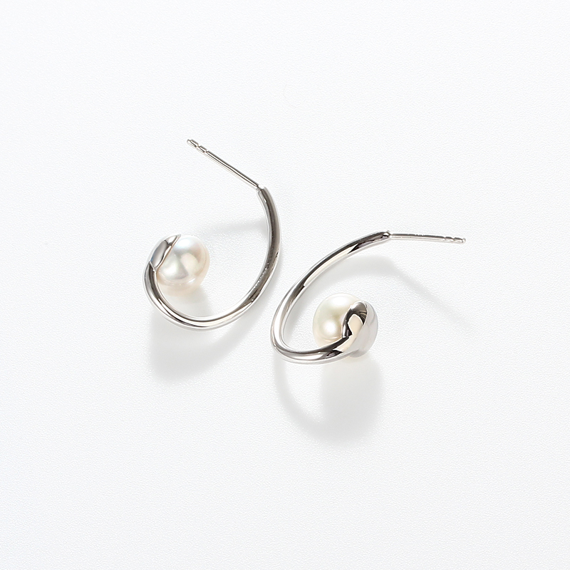 925 Sterling Silver Pearl Earring Studs