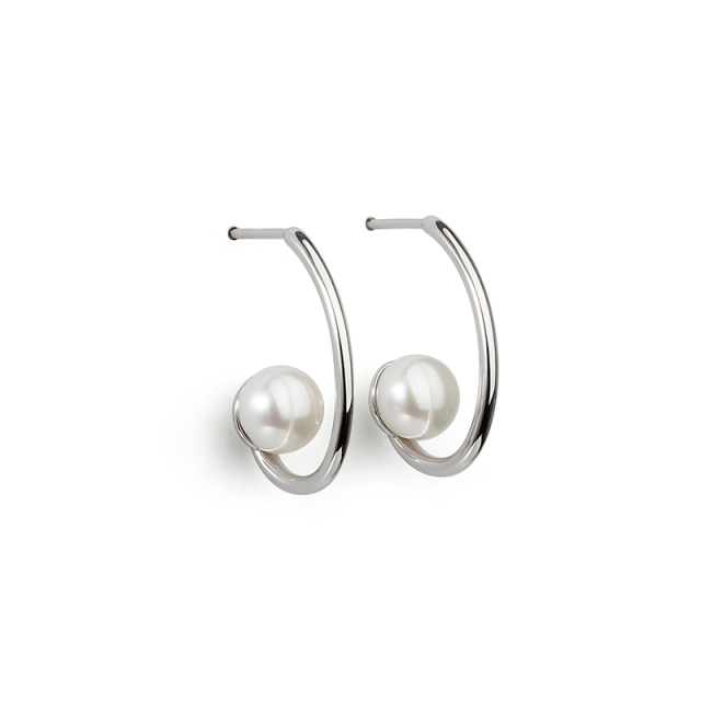 925 Sterling Silver Pearl Earring Studs
