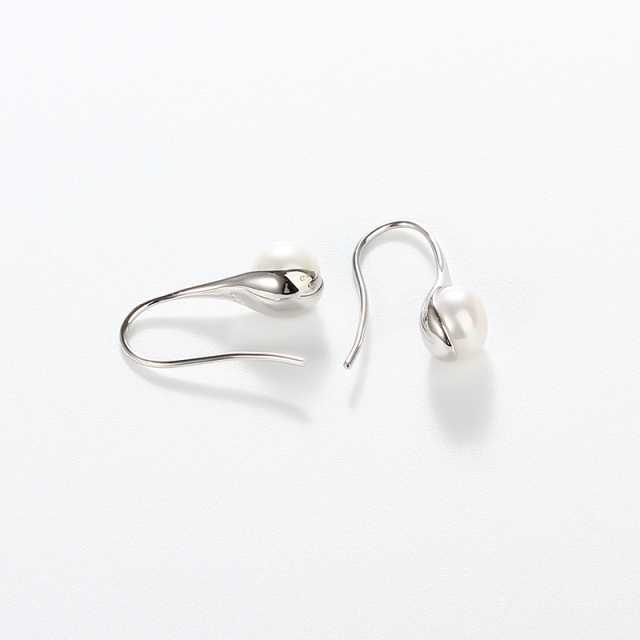 925 Sterling Silver Fresh Water Pearl Earring Hook