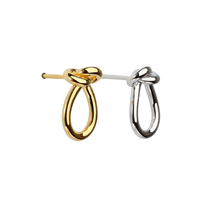 Sterling Silver 925 Knot Shape Earring