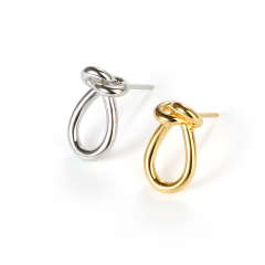Sterling Silver 925 Knot Shape Earring