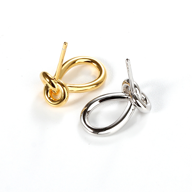 Sterling Silver 925 Knot Shape Earring