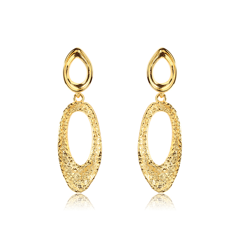 Sterling Silver 925 Raised Hammered Earring