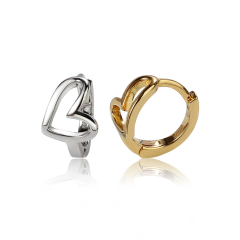 Sterling Silver 925 Heart Shape Huggies Earring