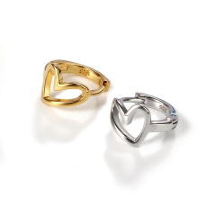 Sterling Silver 925 Heart Shape Huggies Earring