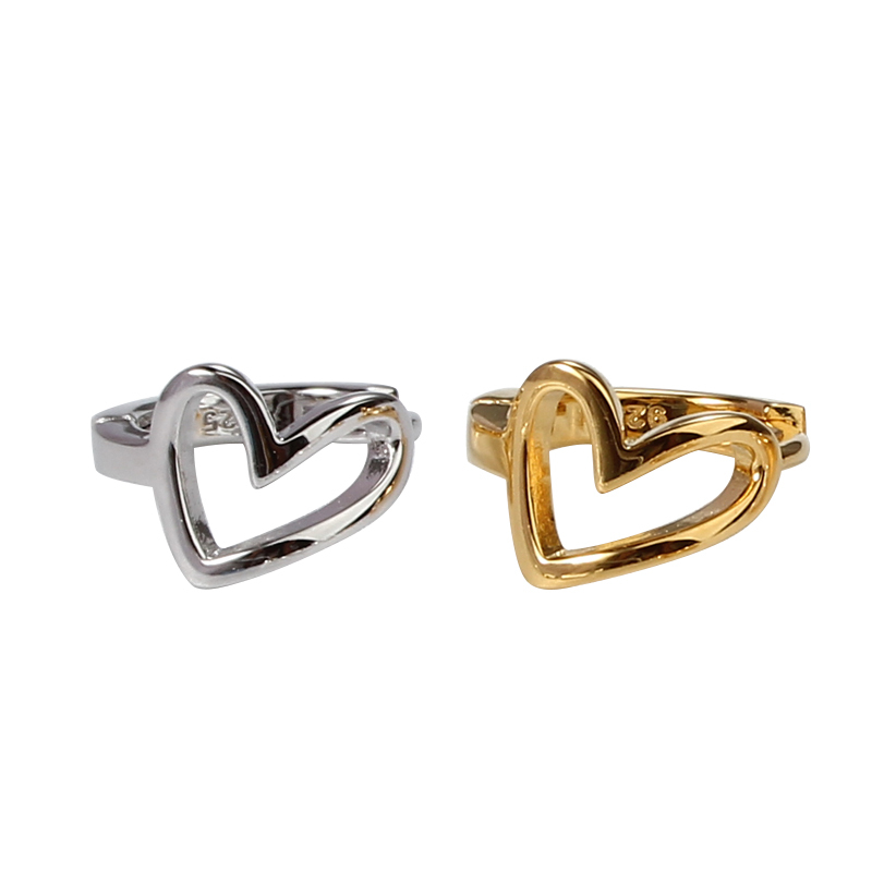 Sterling Silver 925 Heart Shape Huggies Earring