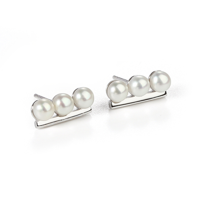 Sterling Silver 925 pearl Earring Stud