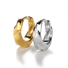 Sterling Silver 925 Twisted Huggie Earring 2022 New Trend